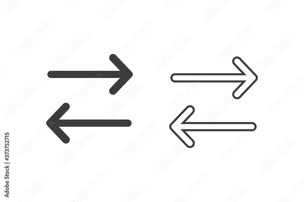Arrow line icon set. Vector illustration Arrow line icon set. Vector illustration