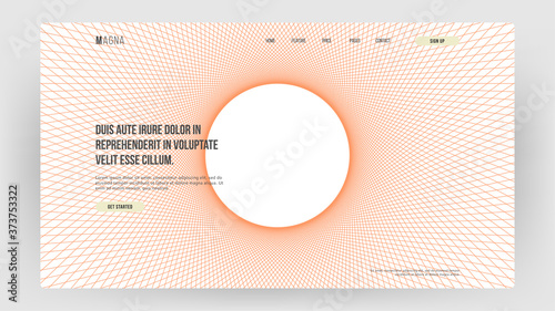 Abstract homepage illustration. Outline geometric ornament. Monochrome creative stylish texture. Eps10 vector.