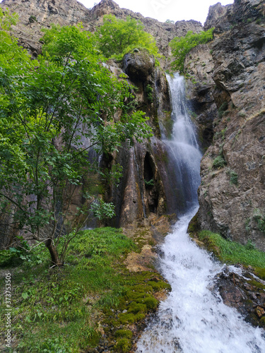 waterfall in the mountains