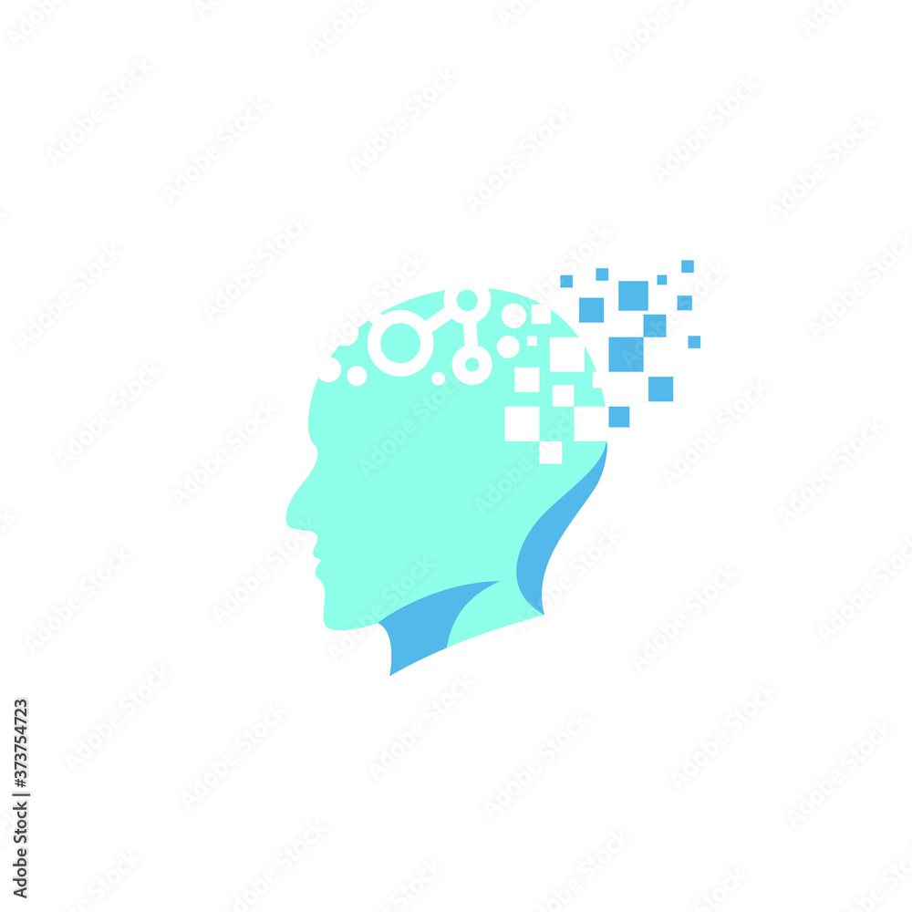 Human Digital Technology Logo Illustration Human Digital Technology Logo Illustration