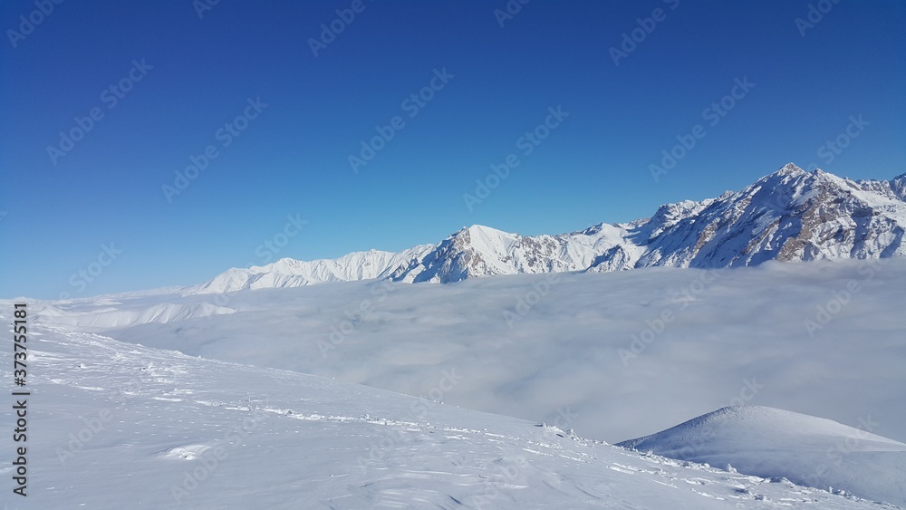 snowy mountains and winter season
snowy mountains and winter season