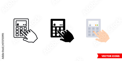 Intercom icon of 3 types color, black and white, outline. Isolated vector sign symbol.
