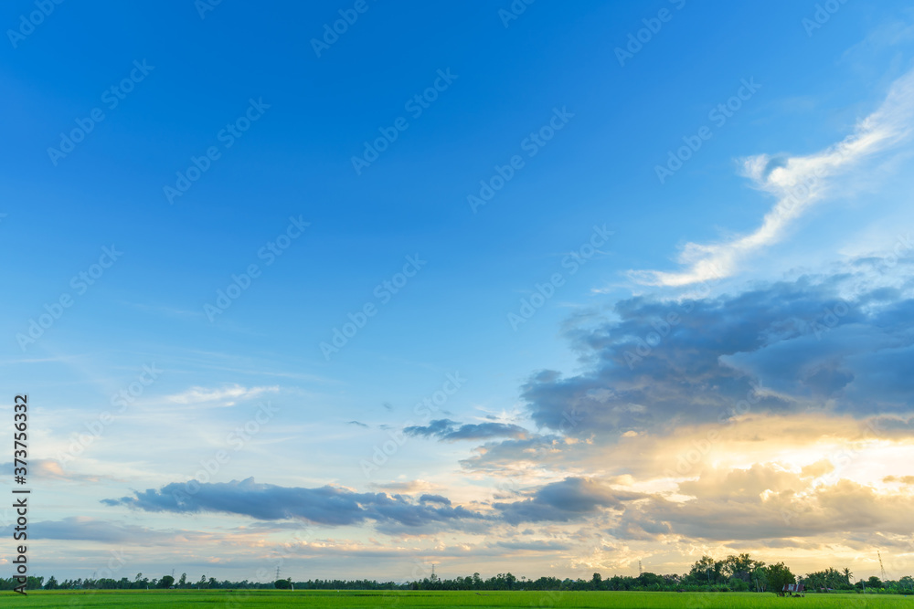 blue bright dramatic sunset sky in countryside or beach colorful cloudscape texture air background. blue bright dramatic sunset sky in countryside or beach colorful cloudscape texture air background.