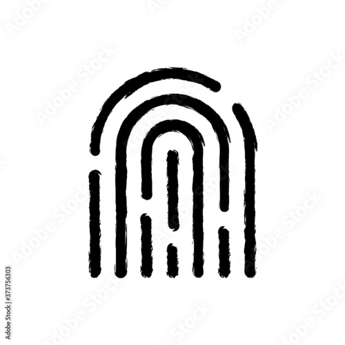 vector illustration hand drawn icon oftouch id