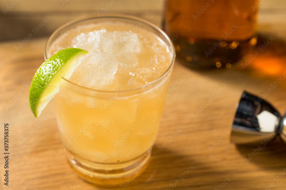 Boozy Refreshing Rum Navy Grog Cocktail Boozy Refreshing Rum Navy Grog Cocktail