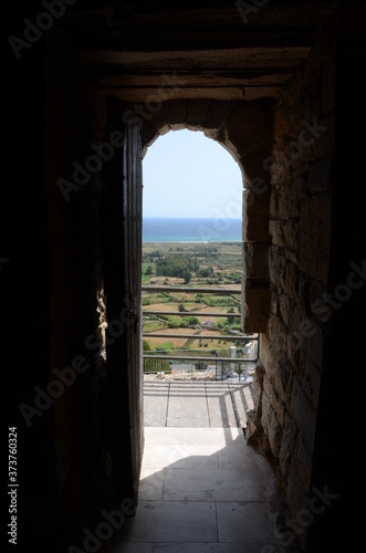 view from castle at posada  sardinia  italy