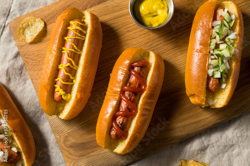 фотографія Healthy Homemade Turkey Hot Dogs