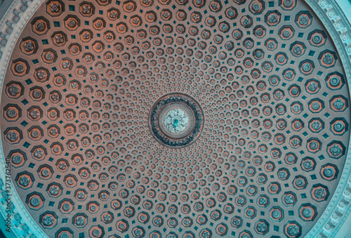 Abstract texture with the image details in a circle