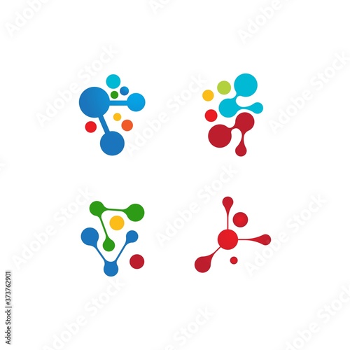 molecule logo vector