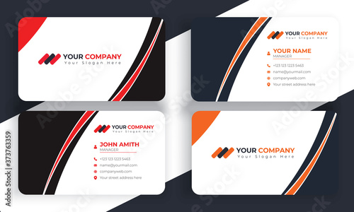 Colorful business card design template