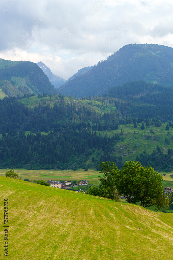 Mountain landscape near Cavalese, in Fiemme valley