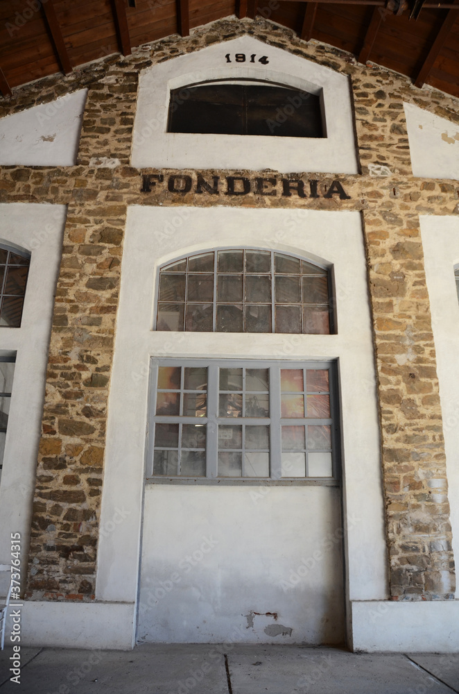 Fototapeta premium building at montevecchio mine, sardinia, italy