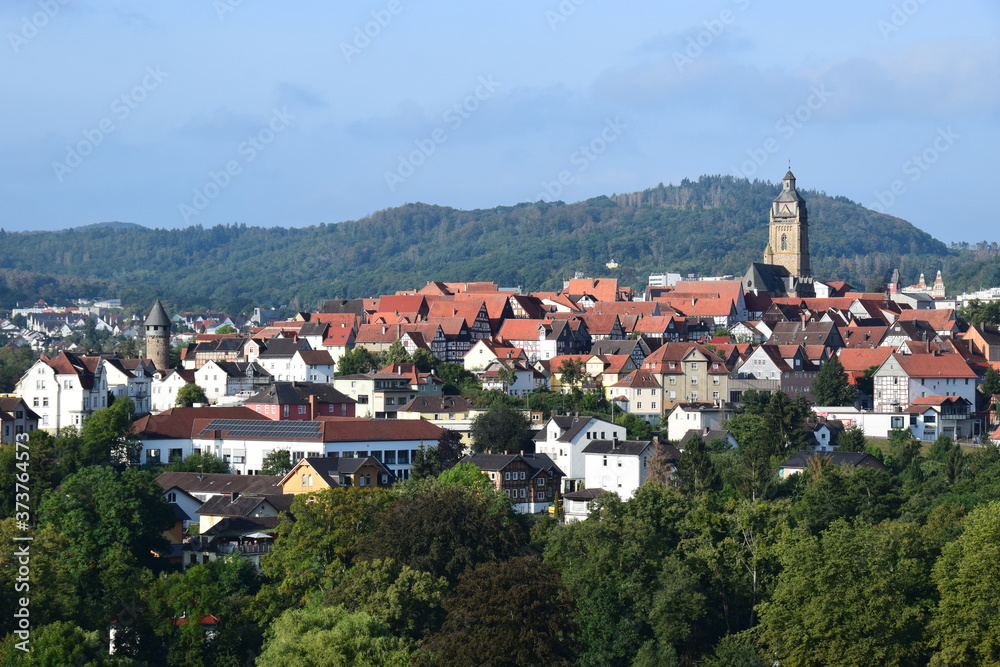 Blick auf die Altstadt von Bad Wildungen