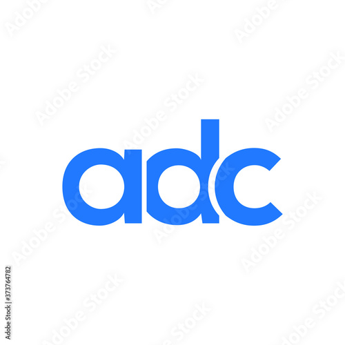 letter ADC logo design vector. photo