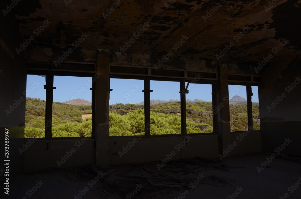 abandoned building at funtanazza, sardinia, italy abandoned building at funtanazza, sardinia, italy