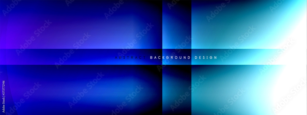 Fototapeta premium Vector abstract background - circle and cross on fluid gradient with shadows and light effects. Techno or business shiny design templates for text