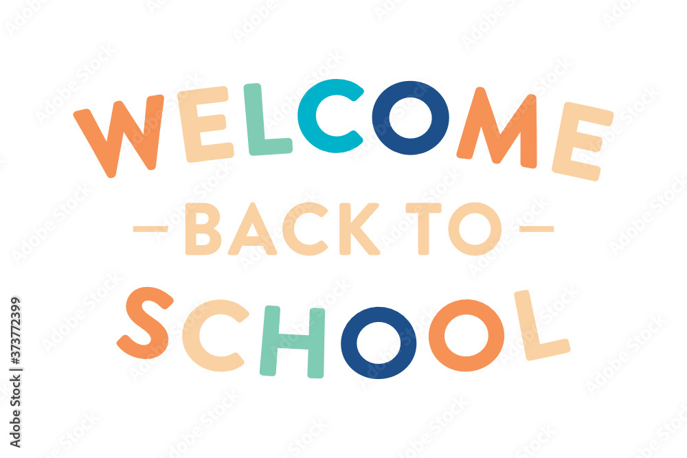 Welcome Back To School, Public School, Elementary School, Classroom Poster, Flyer for Teachers, Educators, Vector Illustration Background Welcome Back To School, Public School, Elementary School, Classroom Poster, Flyer for Teachers, Educators, Vector Illustration Background