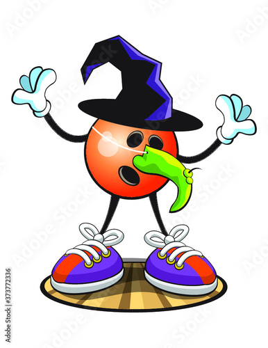 bowling ball character Halloween 