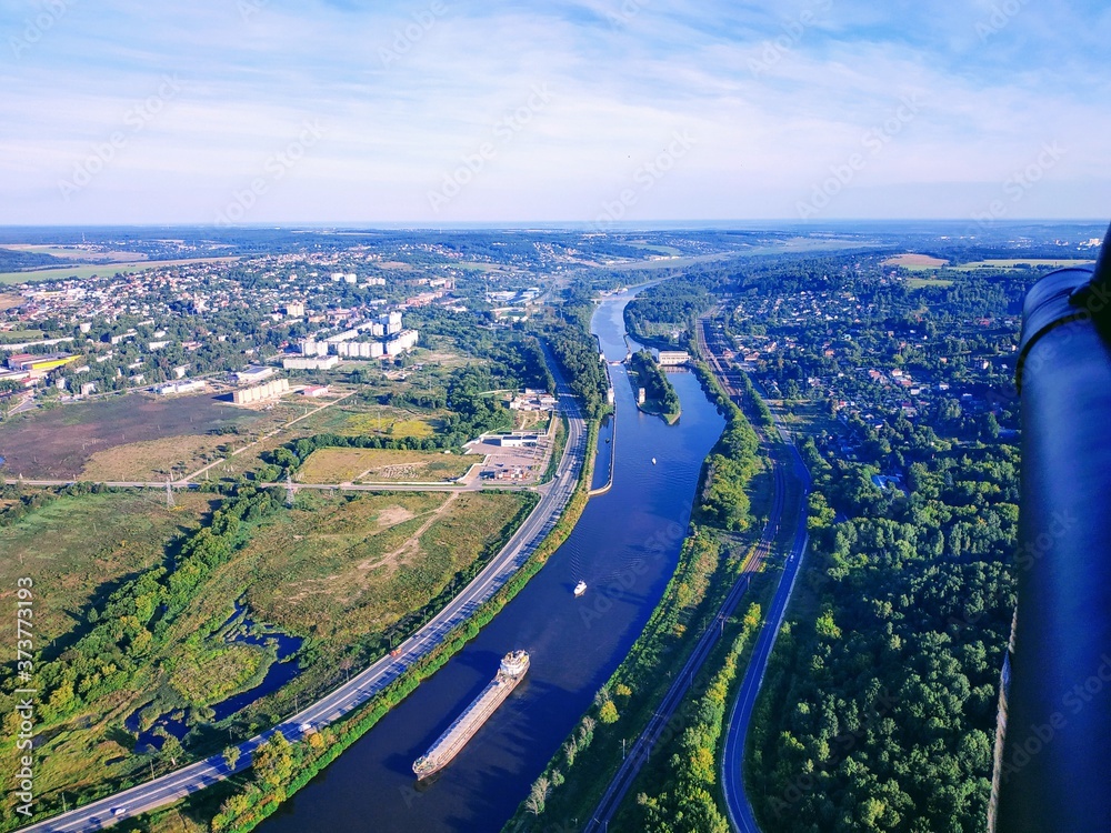 aerial view of city