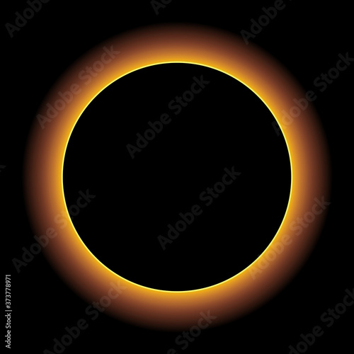 Solar eclipse. Moon. Graphic element for design. Stock vector illustration.