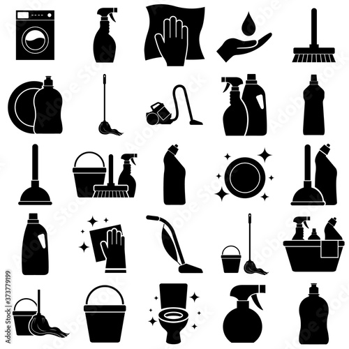 Cleaning icon, cleaning company, cleaning, logo isolated on white background