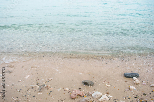 Strand, Kiesstrand, Meer, Wasser, Felsenküste, Urlaub, Wellen