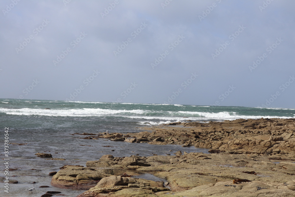Le littoral atlantique, l'océan atlantique au lieudit Fort Bloqué, ville de Ploemeur, département du Morbihan, région Bretagne, France Le littoral atlantique, l'océan atlantique au lieudit Fort Bloqué, ville de Ploemeur, département du Morbihan, région Bretagne, France
