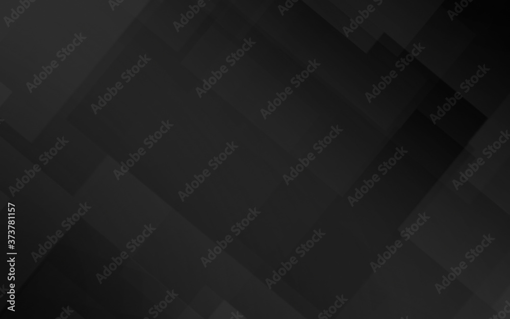 Black and gray polygon square pattern gradient abstract background. 3d render illustration for business presentation template.