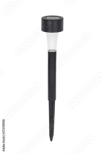 Solar lamp isolated on white background.