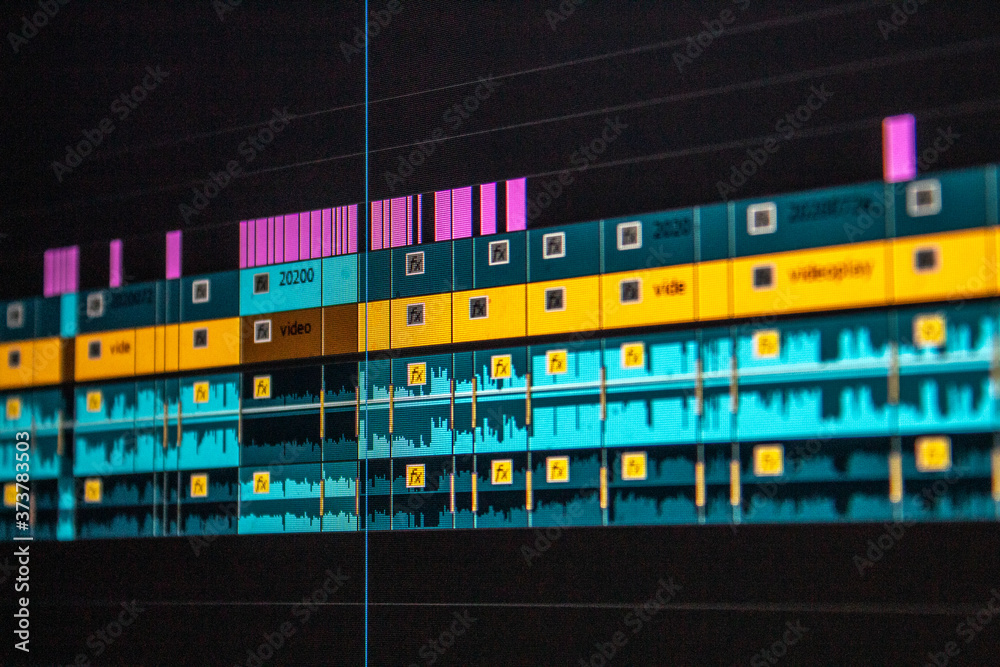 Video editing timeline premiere pro color label stock photo adobe stock
