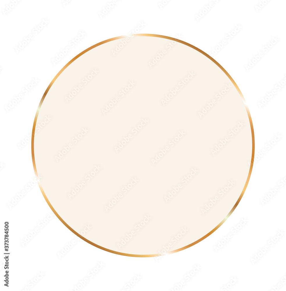 gold ornament frame in circle shaped design of Decorative element theme Vector illustration
