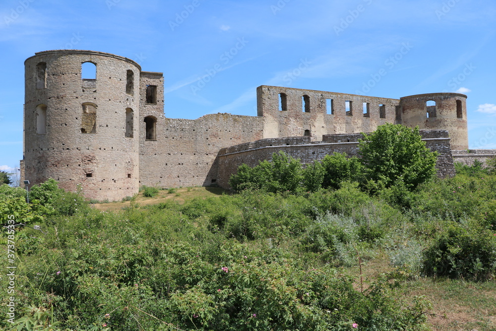 Ruins of Borgholm Castle at the island of Öland, Sweden