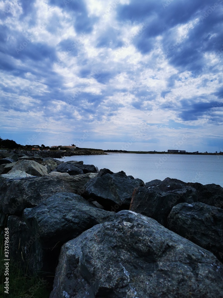 rocks and sea