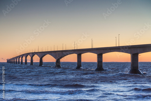 Canada, Prince Edward Island, Borden. Confederation Bridge, on the Northumberland Straight. photo