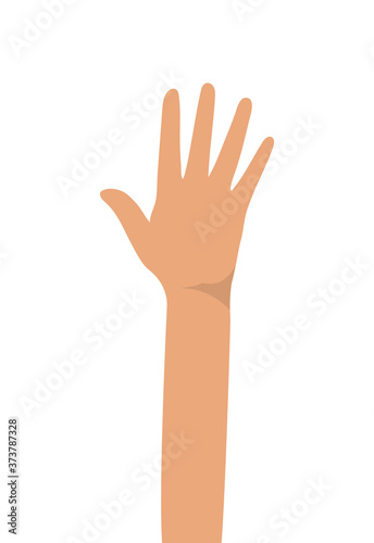 hand up design of People arm finger person learn communication healthcare theme Vector illustration