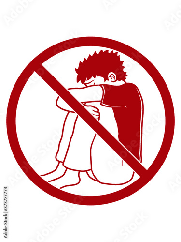 Verboten Schild Trauer 