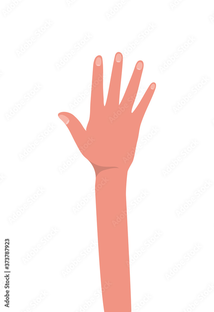 hand up design of People arm finger person learn communication healthcare theme Vector illustration hand up design of People arm finger person learn communication healthcare theme Vector illustration