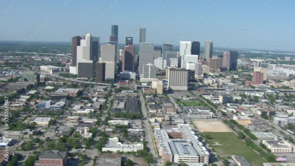 DOWNTOWN HOUSTON SKYLINE AERIAL DOWNTOWN HOUSTON SKYLINE AERIAL