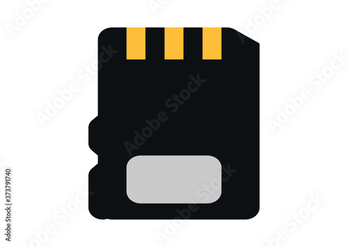 Memory card icon on white background. Vector illustration