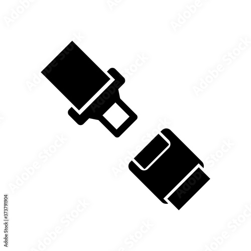 The sign of a Seat belt . Isolated Vector Illustration
