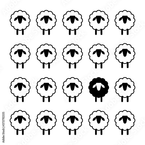 Different in Crowd, Being Different, Different Thinking Concept