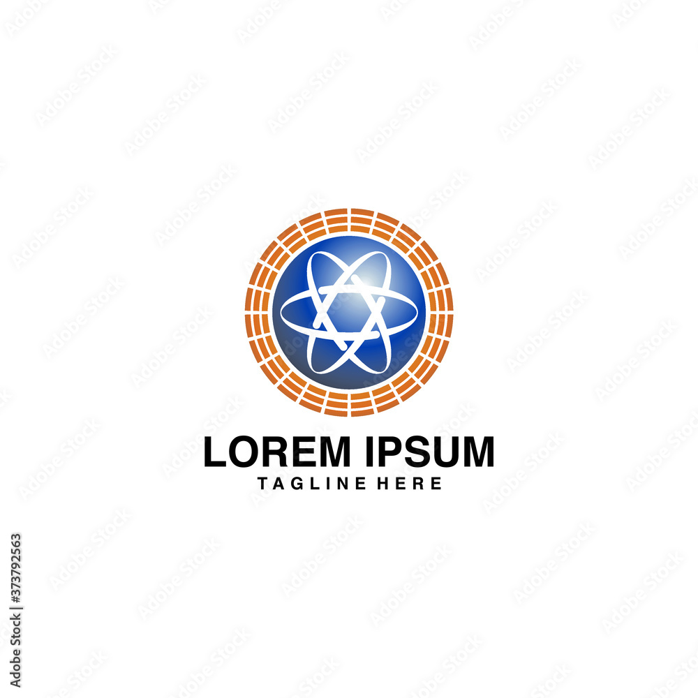 Blue World Forward Molecule Logo
