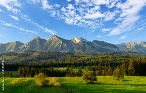 Beautiful summer landscape of Tatra mountains