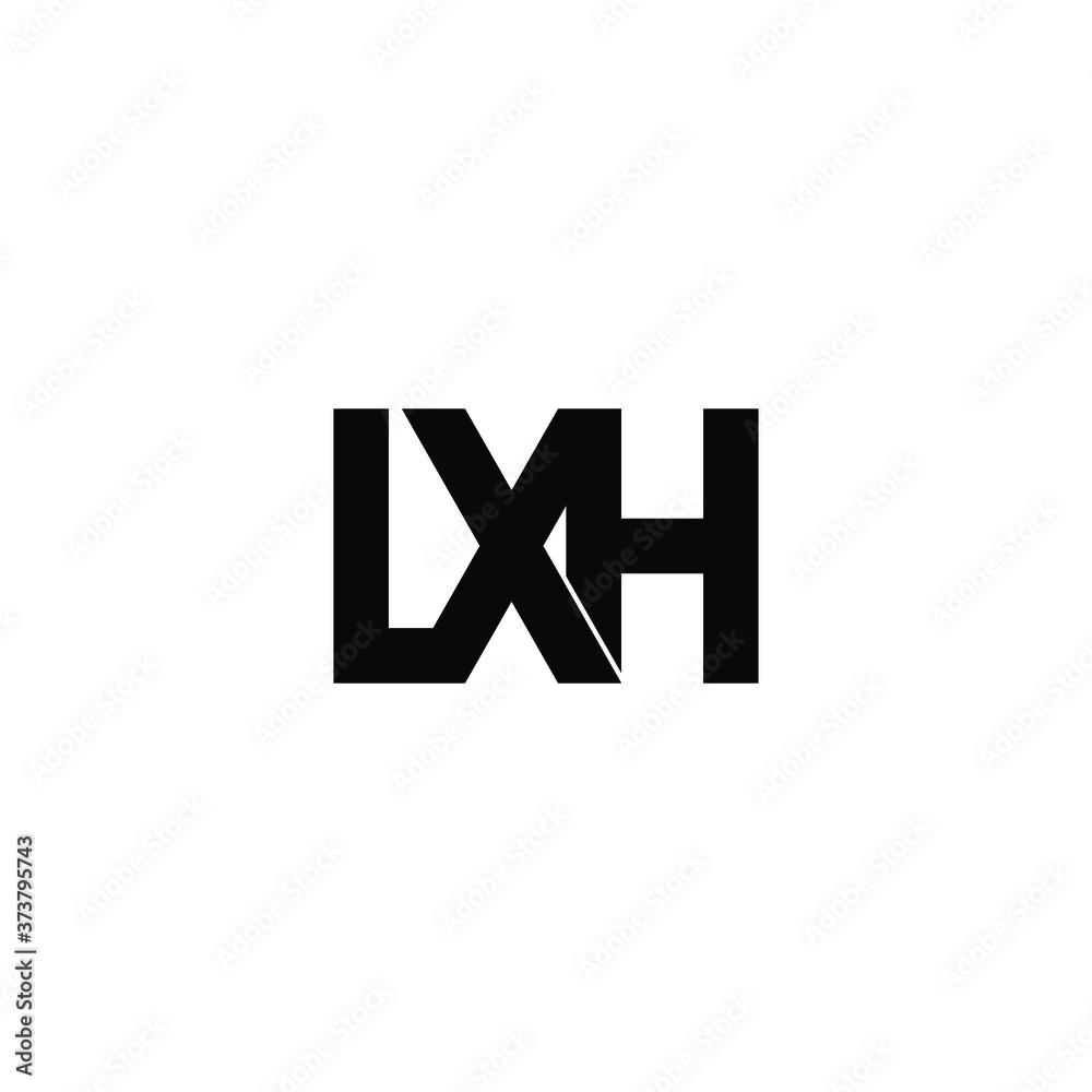lxh letter original monogram logo design