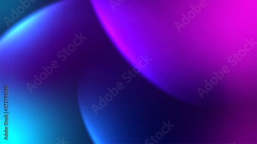 Abstract blue pink background. Glowing liquid shapes. Organic vector backdrop. Futuristic abstraction. Dark gradient