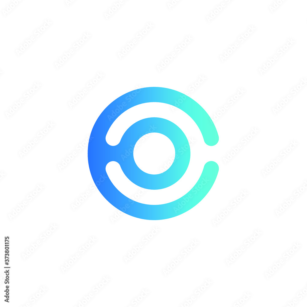 Abstract creative letter c logo design with blue color. Vector letter c icon. Abstract creative letter c logo design with blue color. Vector letter c icon.