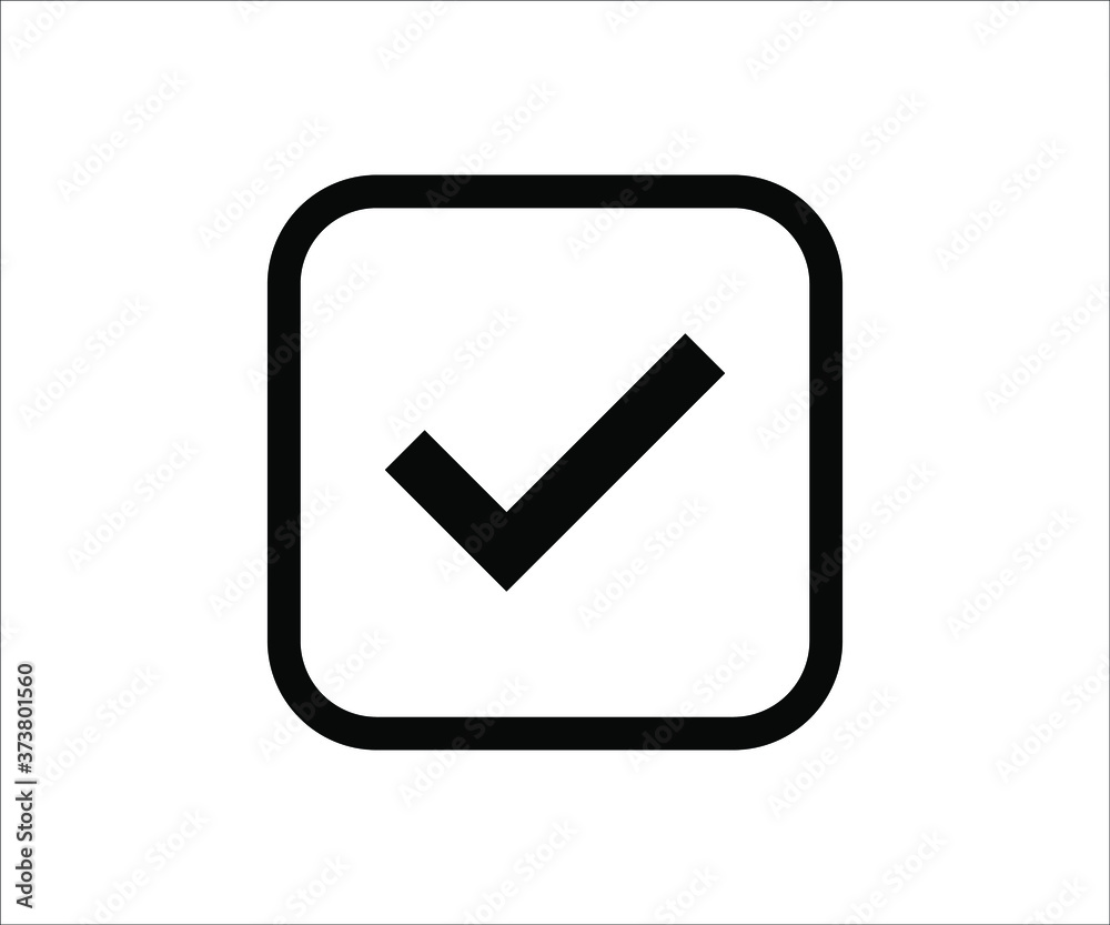 check symbol with box and circle -vector illustration check symbol with box and circle -vector illustration