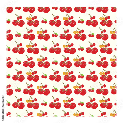 Seamless Pattern with Cherry as Object can be used for gift wrapping, fabric and much more.