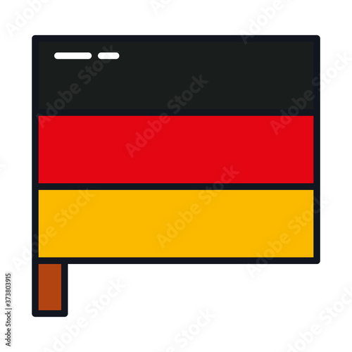 flag of germany icon, line and fill style