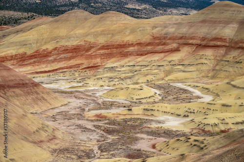 Painted Hills Overlook at the John Day Fossil Beds National Monument in central Oregon photo